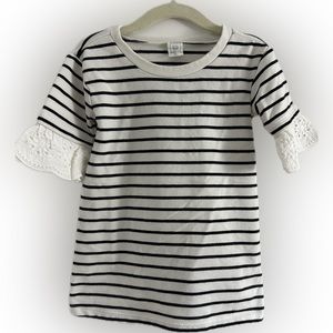GAP Striped dress with lace sleeves 18-24 months